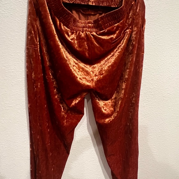 Rose Velvet plus‎ size joggers - Picture 2 of 4